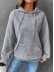 Waffle round neck long sleeved sweater solid color top