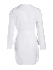 Waist slimming pleated elements elegant dress mini skirt