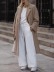 Warm long sleeved long woolen coat