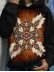 Western retro print long sleeve hoodie