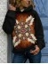 Western retro print long sleeve hoodie