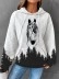 Western waffle horse print hoodie