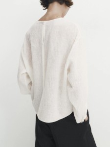 White crew neck pullover drawstring element shirt