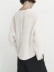 White crew neck pullover drawstring element shirt