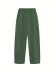 Women's army green cotton and linen pants