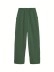 Women's army green cotton and linen pants