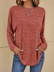 Women's basic round neck sweater