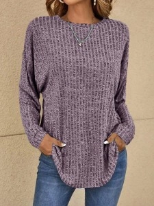 Women's basic round neck sweater