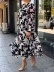 Women's black and white shirt skirt