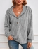 Women's button front hoodie sweater