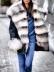 Women's casual fur collar solid color coat