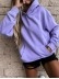 Women's casual solid color hooded sweater
