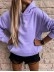 Women's casual solid color hooded sweater