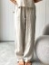 Women's cotton and linen halter top and pants suit