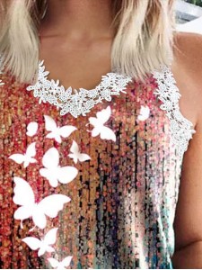 Women's Elegant Casual Lace Tops Shirts