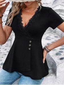 Women's Elegant Casual Lace Tops Shirts