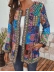 Women's ethnic retro printed cardigan jacket