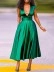 Women's Fashion Sexy V-Neck Wrap Sleeve Big Swing Dresses