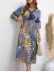 Women's geometric pattern printed dress