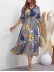 Women's geometric pattern printed dress