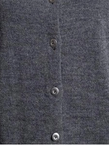 Women's gray woven wool sweater