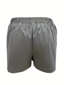 Women's high-waisted cotton and linen shorts