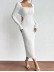 Women's hollowed out slim knit dress