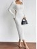 Women's hollowed out slim knit dress