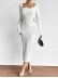 Women's hollowed out slim knit dress