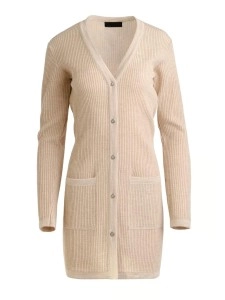 Women's khaki elegant knitted sweater