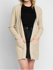 Women's khaki elegant knitted sweater