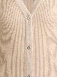 Women's khaki elegant knitted sweater
