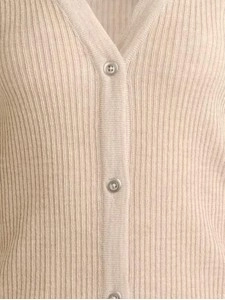 Women's khaki elegant knitted sweater