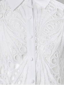 Women's lace cut out shirt top