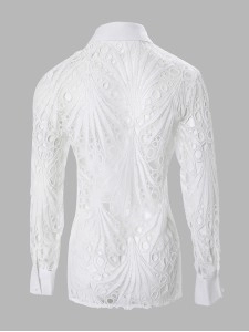Women's lace cut out shirt top