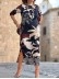Women's Leaf Print Casual Dresses