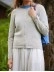 Women's light grey woven wool sweater