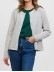 Women's light grey woven wool sweater