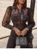 Women's long sleeved lace top