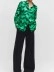 Women's long-sleeved white shirt with lapels