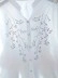 Women's loose cotton linen embroidered shirt
