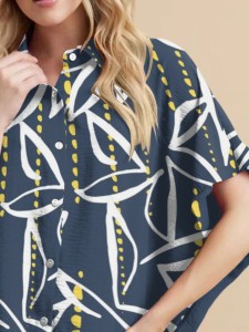 Women's loose elegant simple lapel shirt