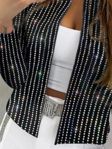 Women's minimal sequin jacket
