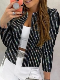 Women's minimal sequin jacket