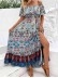 Women's Off Shoulder Split Holiday Dress