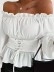 Women's one-shoulder sexy peplum waisted blouse