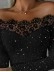 Women's patchwork lace slim fitting top