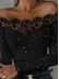 Women's patchwork lace slim fitting top