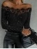 Women's patchwork lace slim fitting top