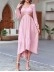Women's pink open waist dress